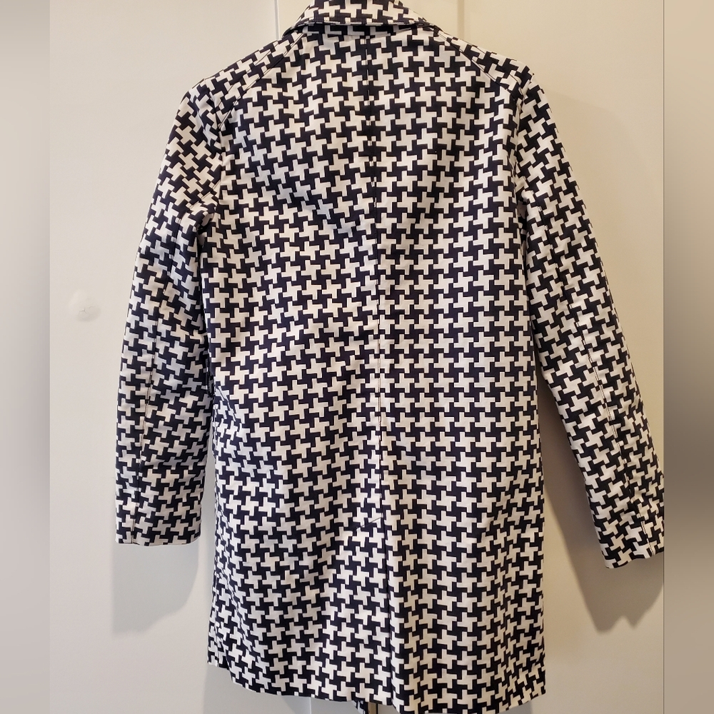 MICHAEL KORS-Black &White houndstooth double breasted midi trench Gold Buttons - Picture 9 of 9